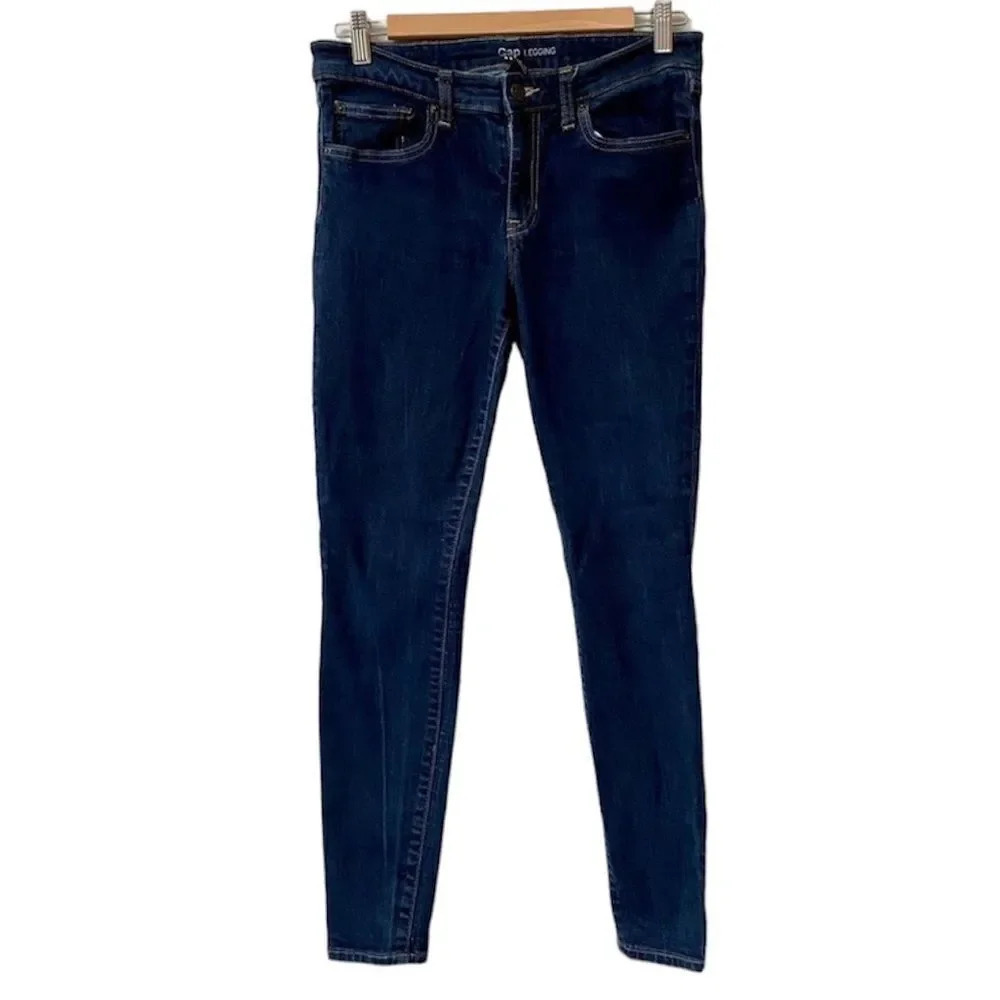 Gap Factory Dark Wash Stretch Skinny Legging Jeans Slim Fit Size 8